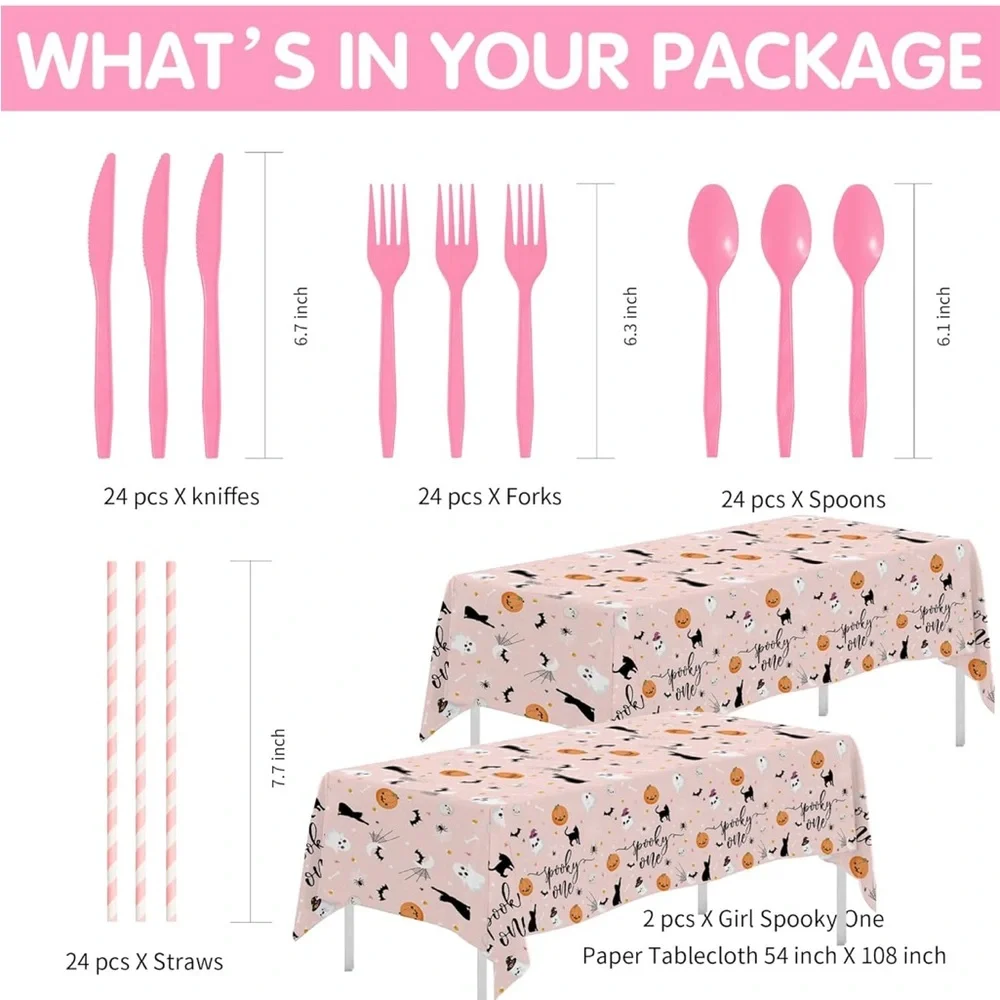 Spooky One Halloween Party Set - Pink